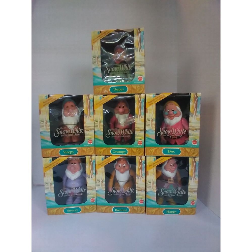 Vintage Rare Walt‎ Disney Snow White and the Seven Dwarfs Set of 7